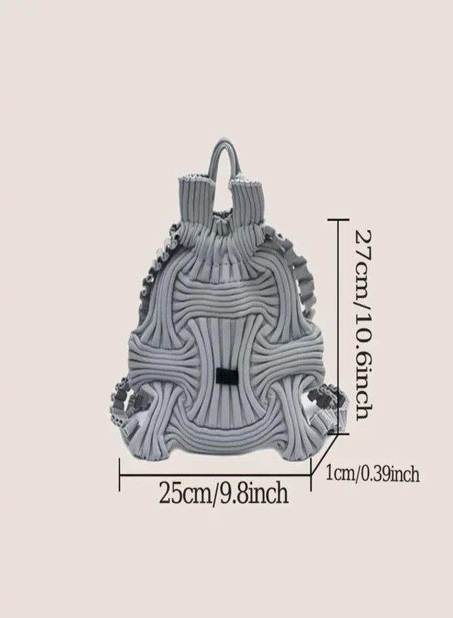 KIDWILL 1pc Trendy Knitted Tote Bag for Women - Stylish Handbag with Shoulder Strap, Casual Travel Purse, Daily Shopping & Office Bag, Hand-Crochet Spacious Bohemian Bags for Women (Brown) - Image 2